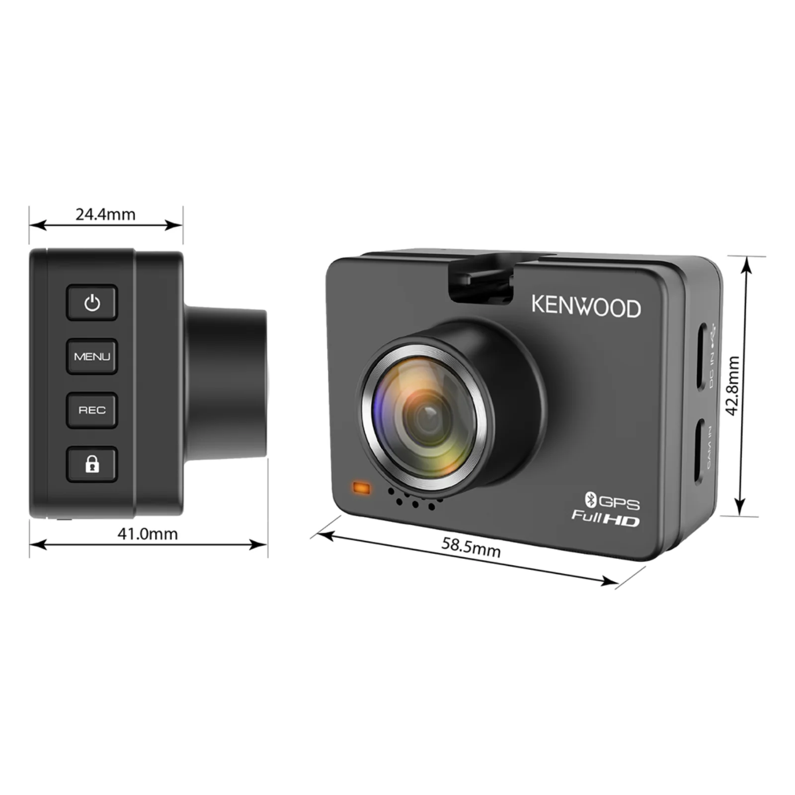 Kenwood DRV-A310W Dash Cam 1080p Full HD Camera GPS 2 Inch Screen 32GB Card - Image 5