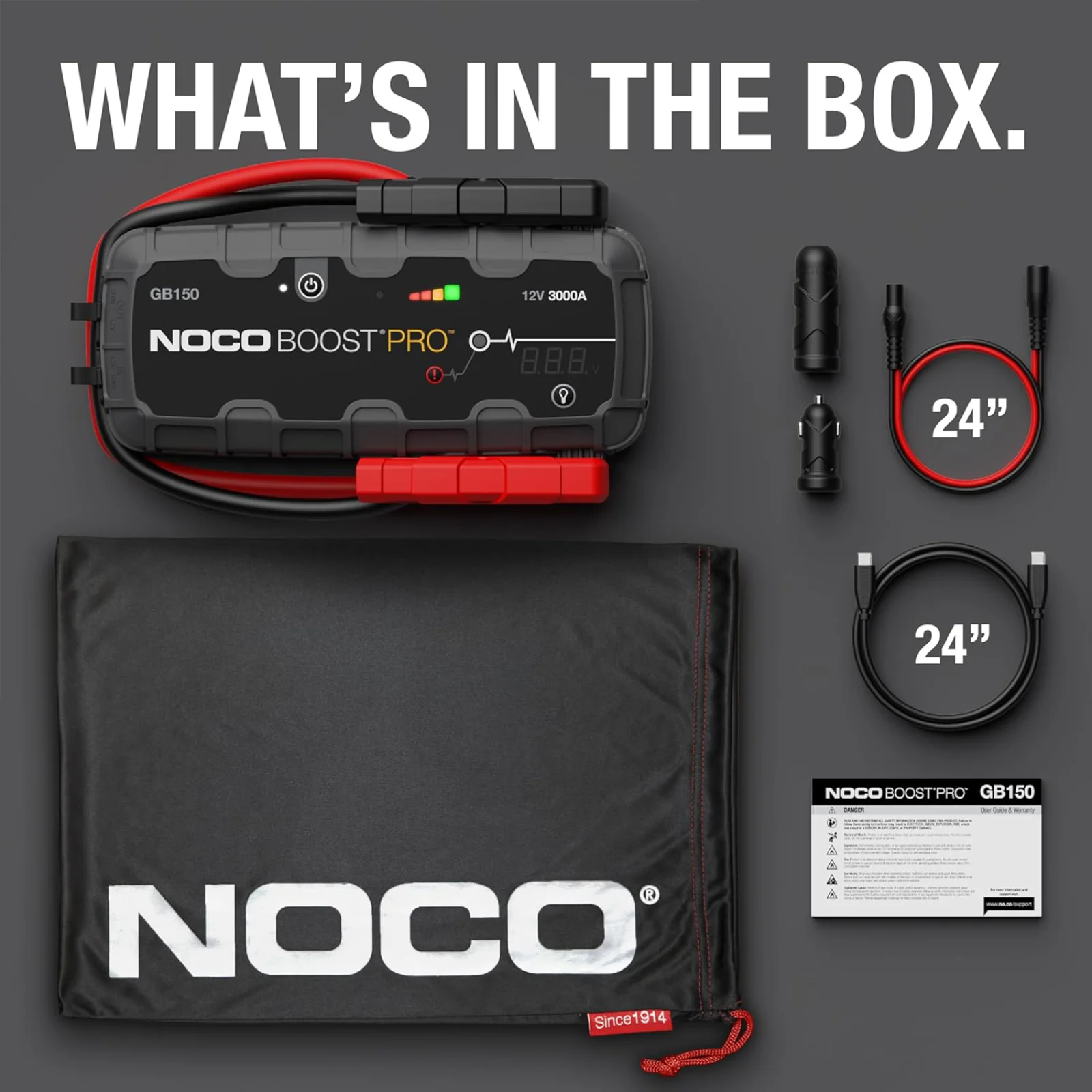 NOCO Boost GB150 3000A UltraSafe Jump Starter Power Pack 12V Car Battery Booster - Image 6