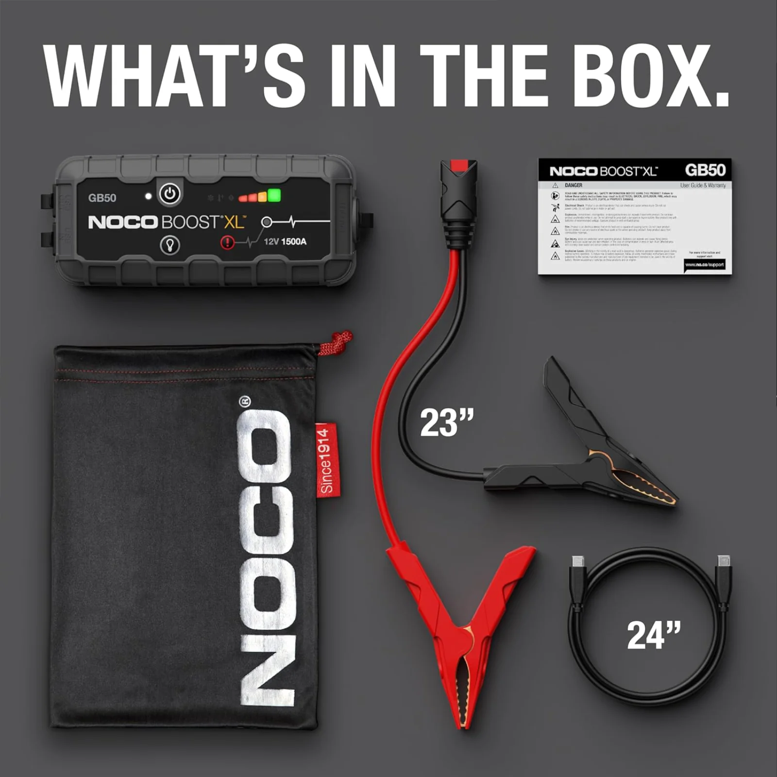 NOCO Boost GB50 1500A UltraSafe Jump Starter Power Pack 12V Car Battery Booster - Image 6