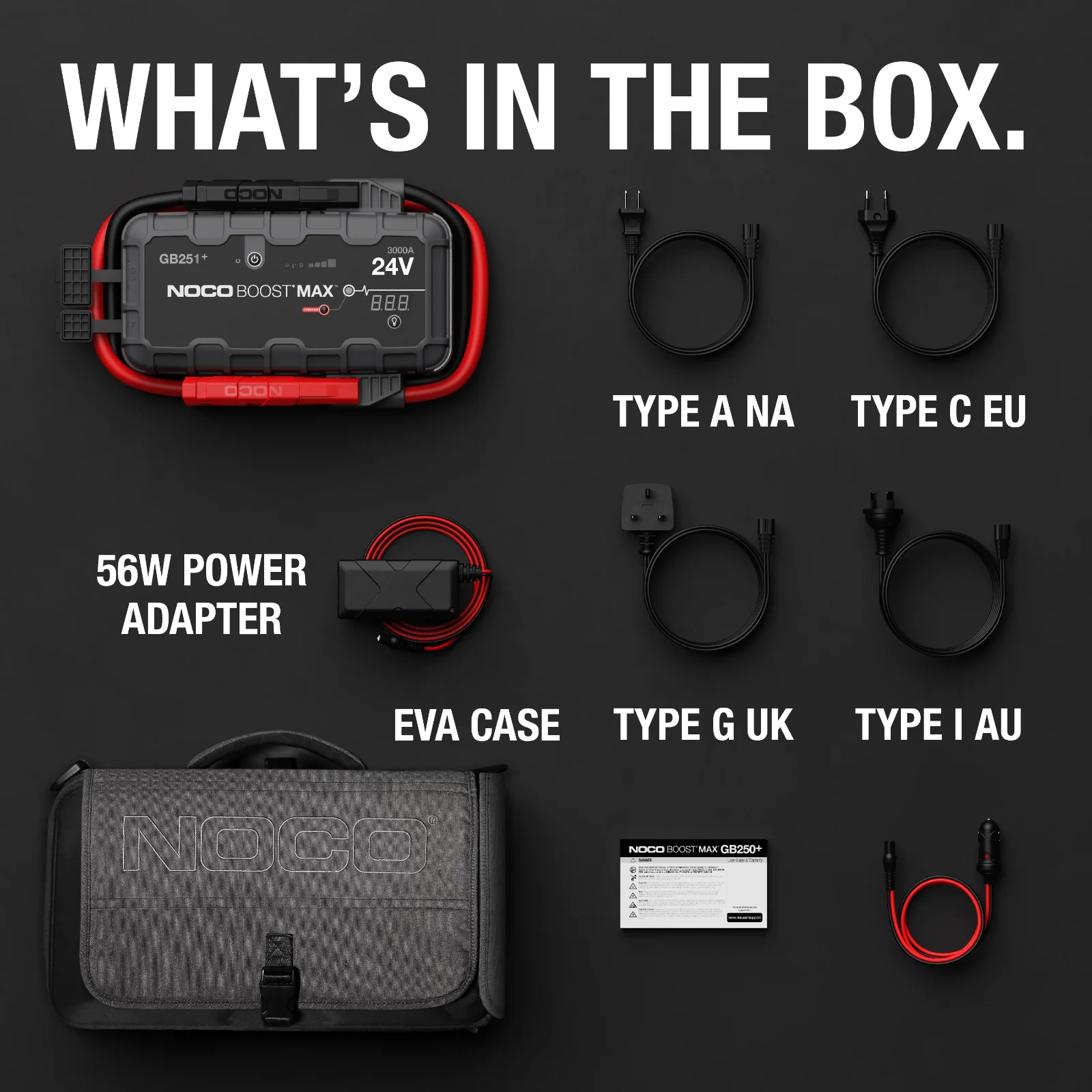 NOCO Boost Max GB251+ 3000 UltraSafe Jump Starter Power 24V Battery Booster - Image 5
