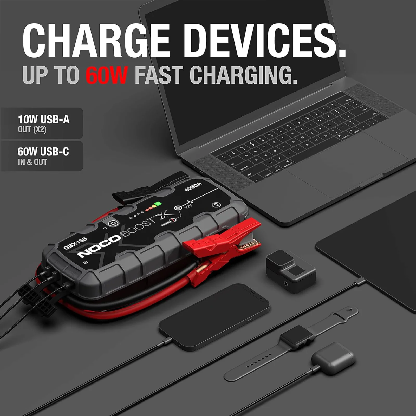 NOCO Boost X GBX155 4250A UltraSafe Jump Starter Power Pack 12V Battery Booster - Image 4