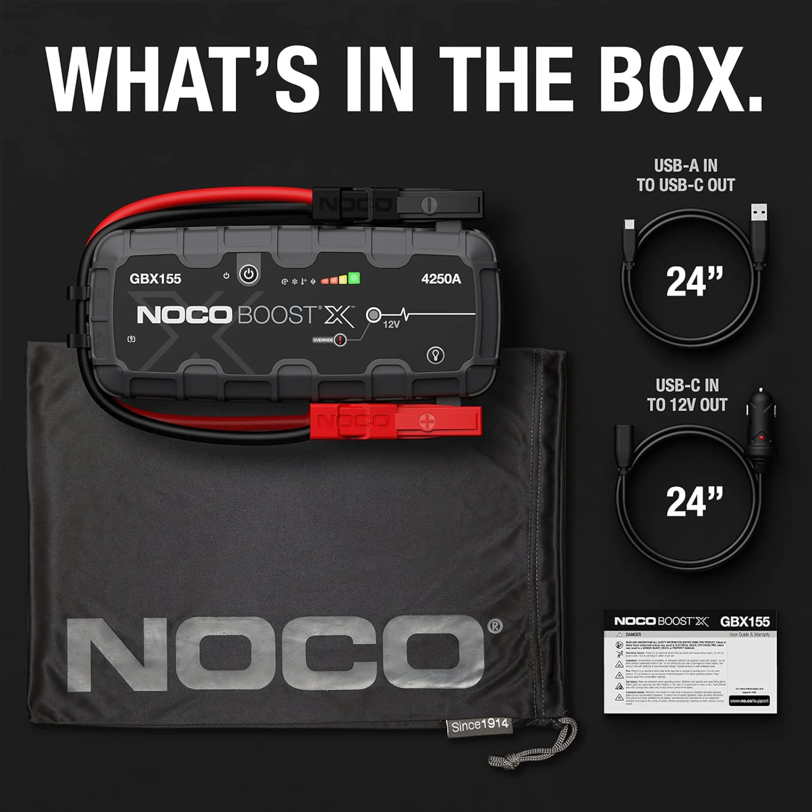 NOCO Boost X GBX155 4250A UltraSafe Jump Starter Power Pack 12V Battery Booster - Image 7