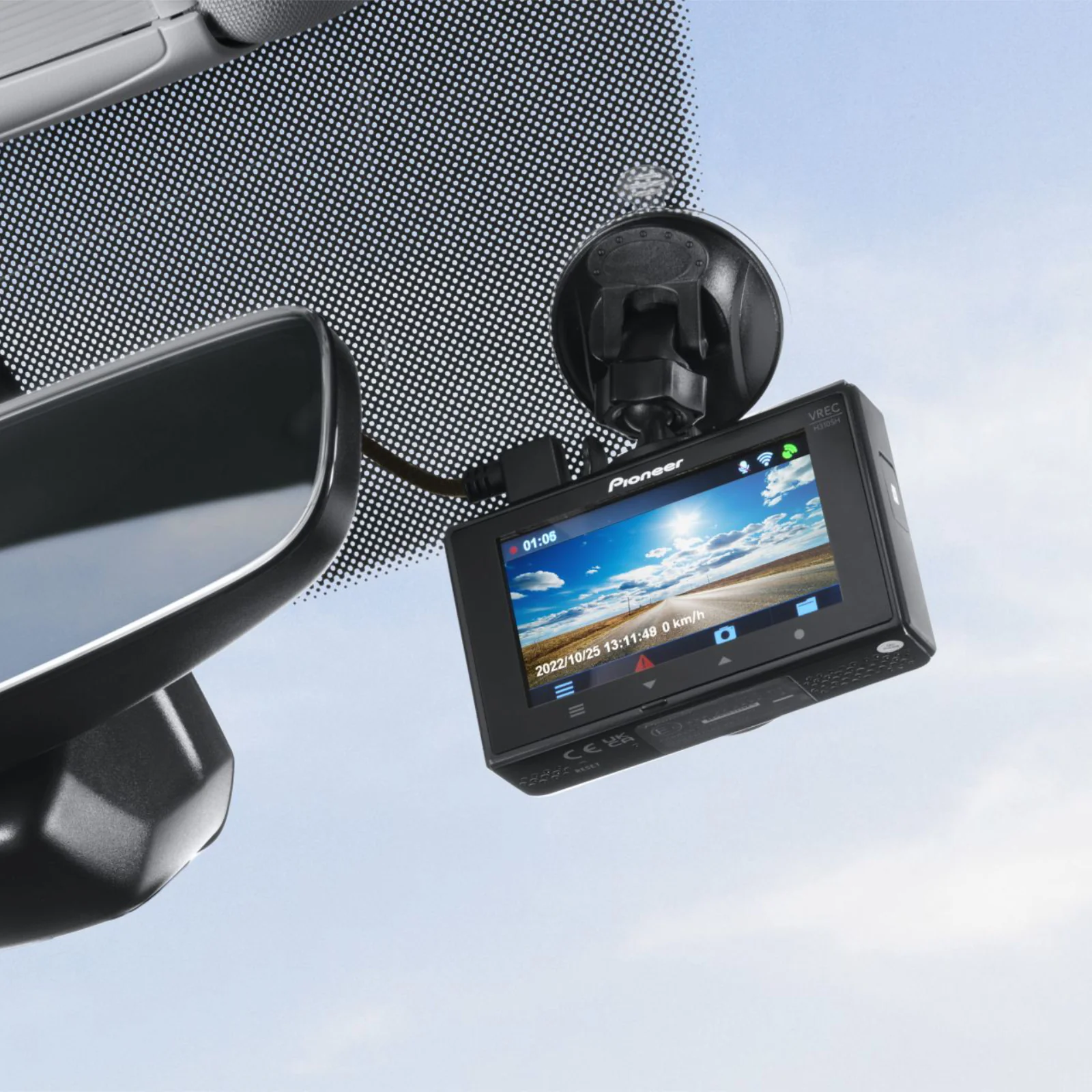Pioneer VREC-H310SH Dash Cam 1 Channel Front Camera Full HD Starvis WiFi GPS - Image 5