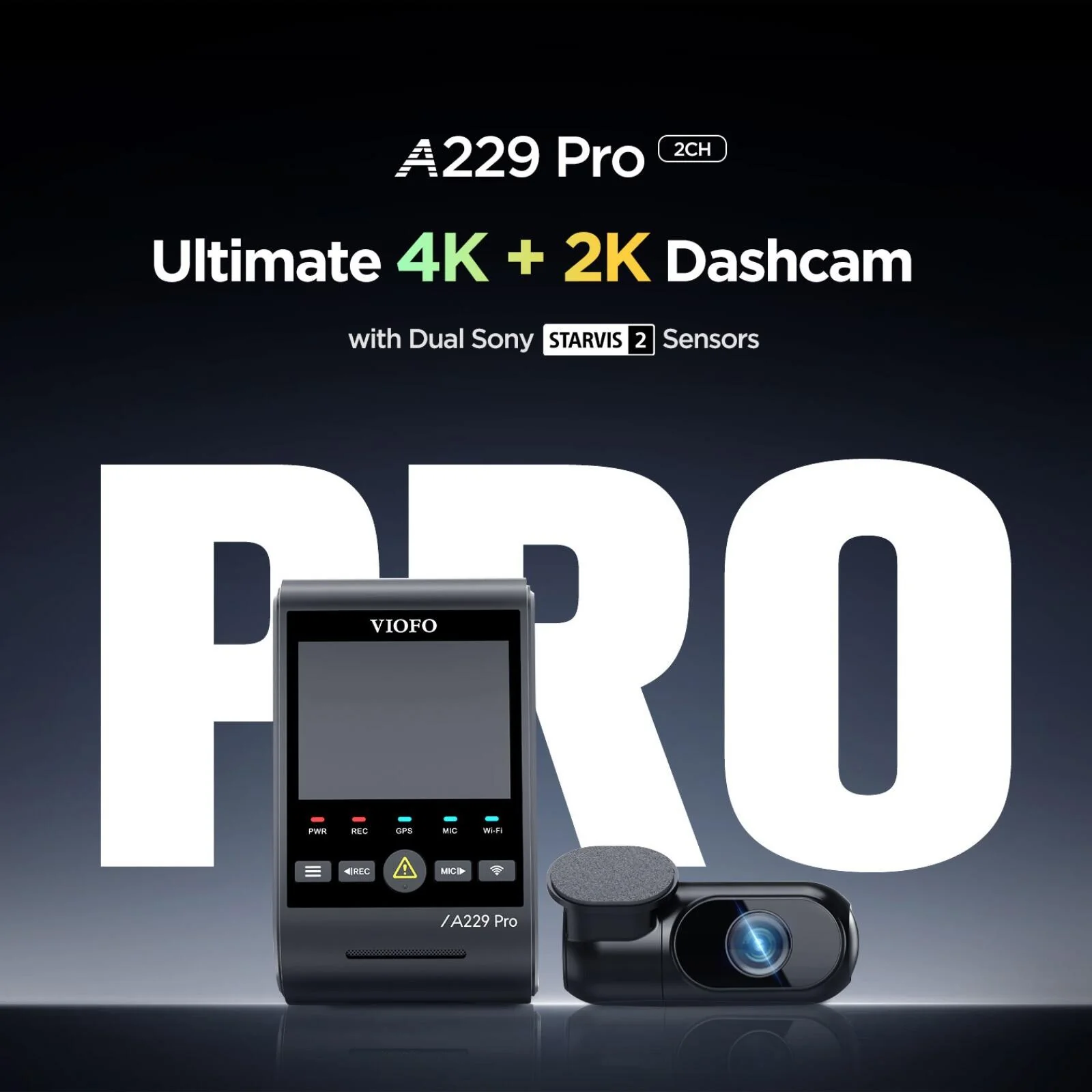 Viofo A229 Pro 2CH Dash Cam 4K Front 2K Rear Starvis 2 GPS WIFI HDR Dual Camera - Image 6