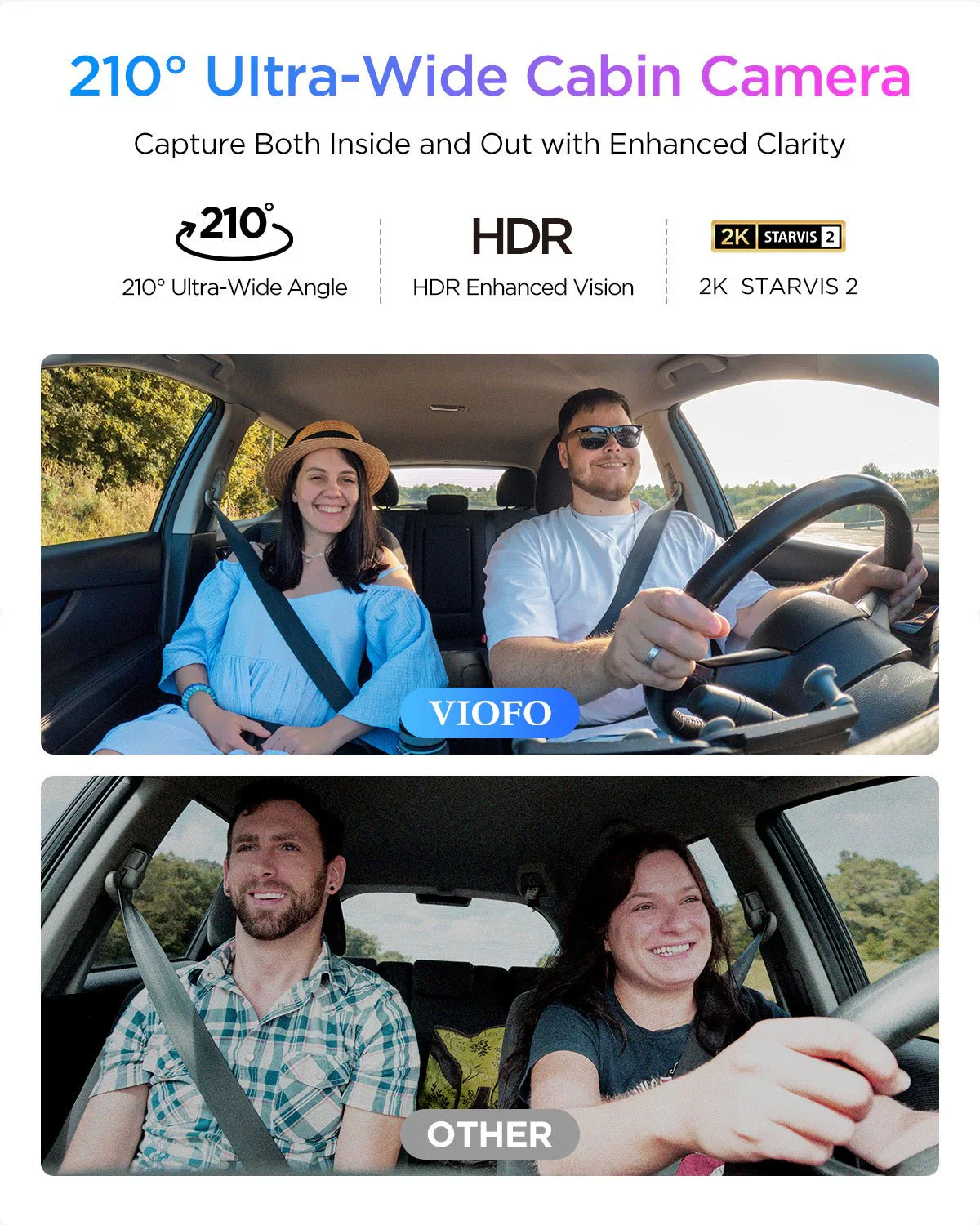 Viofo A329S 3CH Dash Cam 4K Front 2K Rear 2K Cabin Starvis 2 GPS WIFI HDR Camera - Image 5