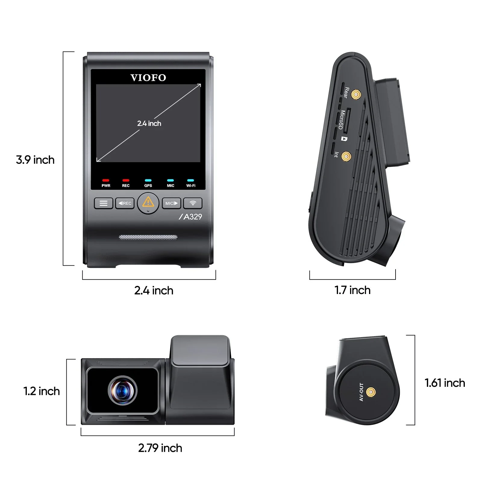 Viofo A329T 2CH Dash Cam 4K Front 2K Telephoto Starvis 2 HDR GPS WIFI Camera - Image 6