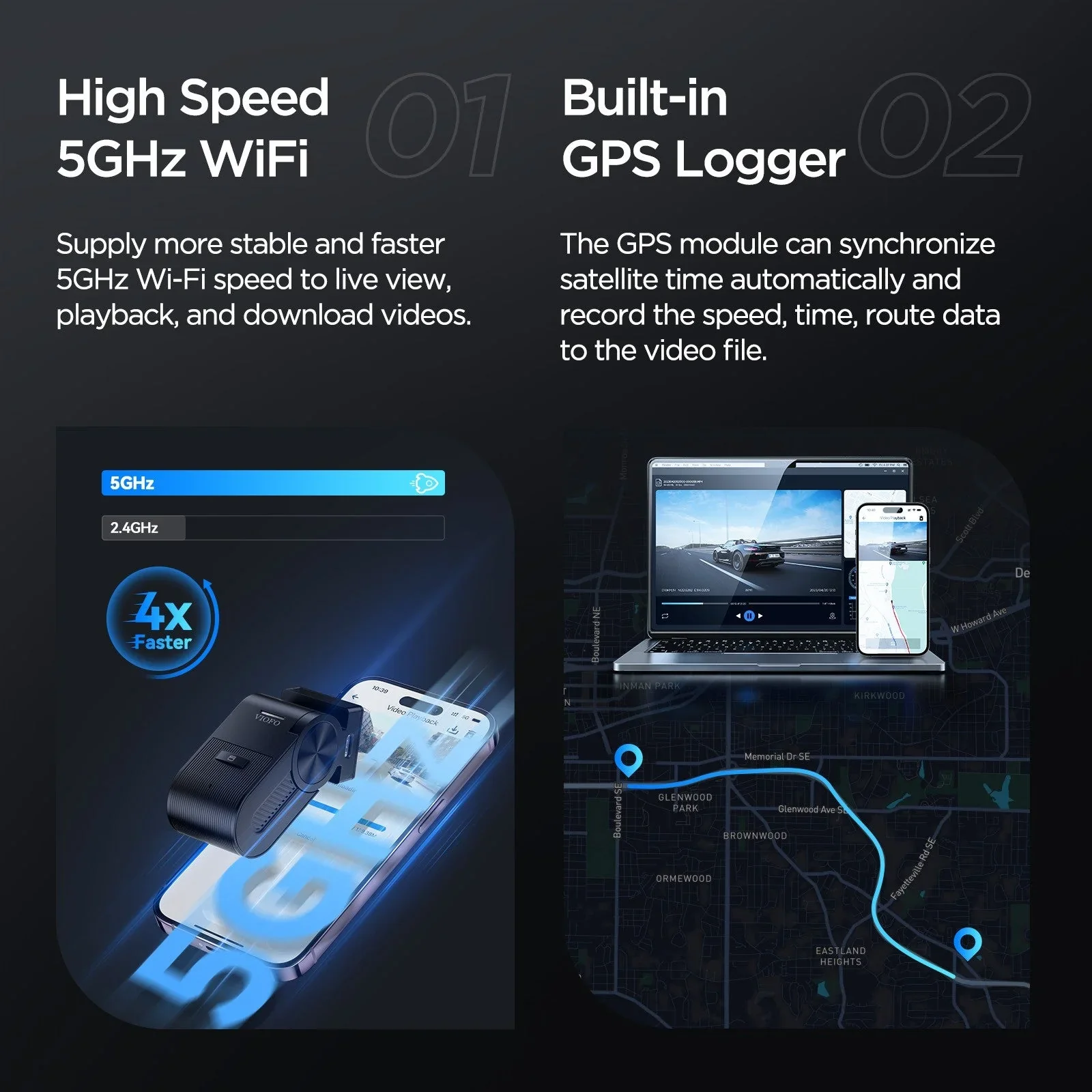 Viofo VS1 Mini Dash Cam 2K HDR Front Sony Starvis 2 GPS WIFI Camera - Image 7